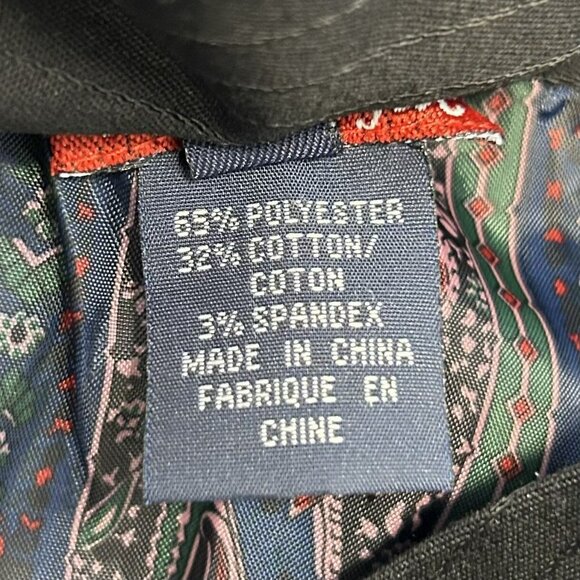 Vintage Mob Wife Skirt Size 14 Black Pinstripe Pencil Midi Gangster Y2K 90's - Picture 4 of 4